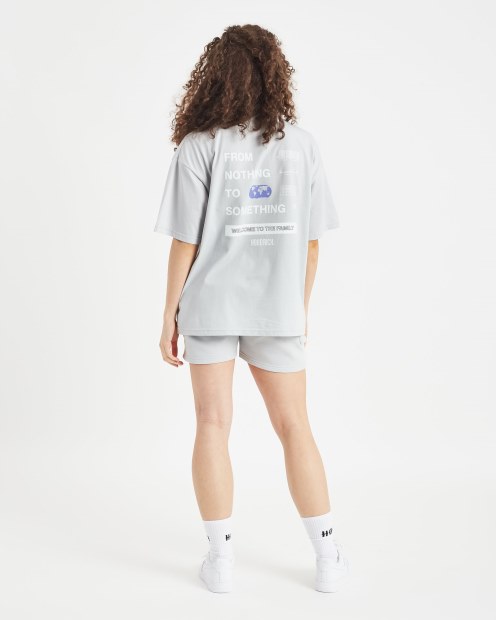 Pantalones Cortos Og Frenzy Cargo Oyster/blanco/violeta Hoodrich